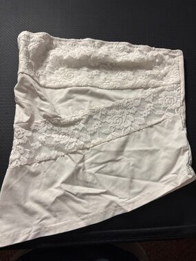 Princess Polly Cream Lace Bandeau Top